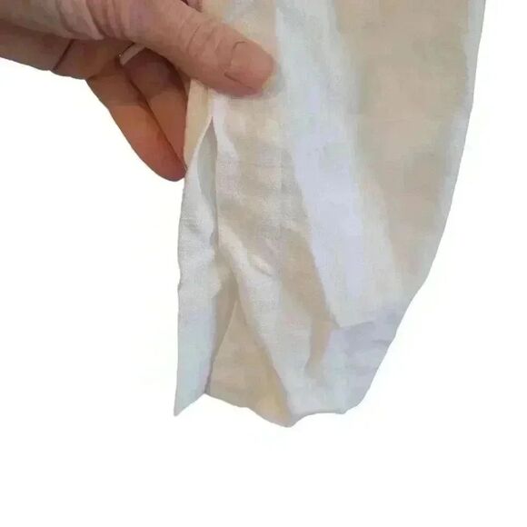 Orange Creek Women's White Rayon/Linen w Colorful Floral Embroidered Tunic Dress - Picture 7 of 13